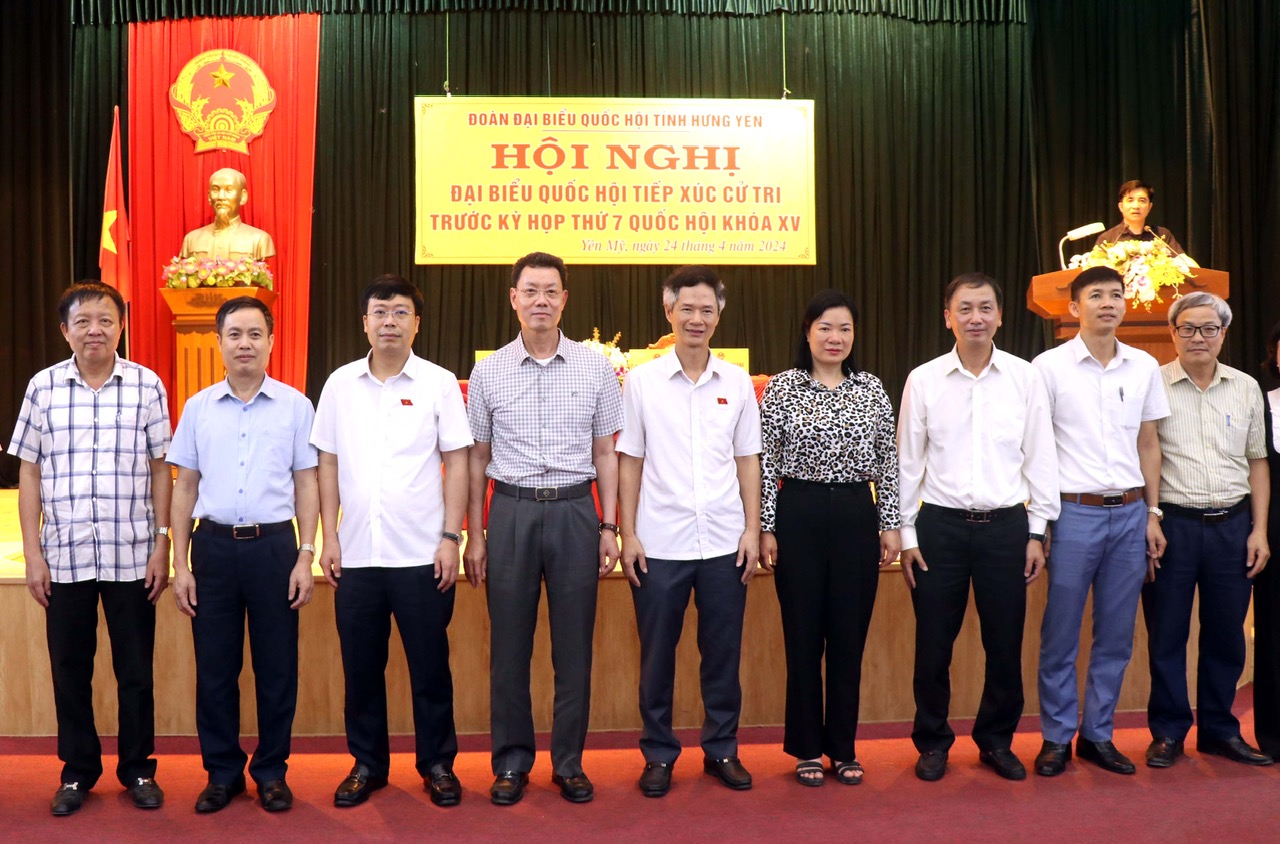 Đoàn đại biểu Quốc hội tỉnh tiếp xúc cử tri trước kỳ họp thứ 7, Quốc hội khóa XV tại huyện Yên Mỹ