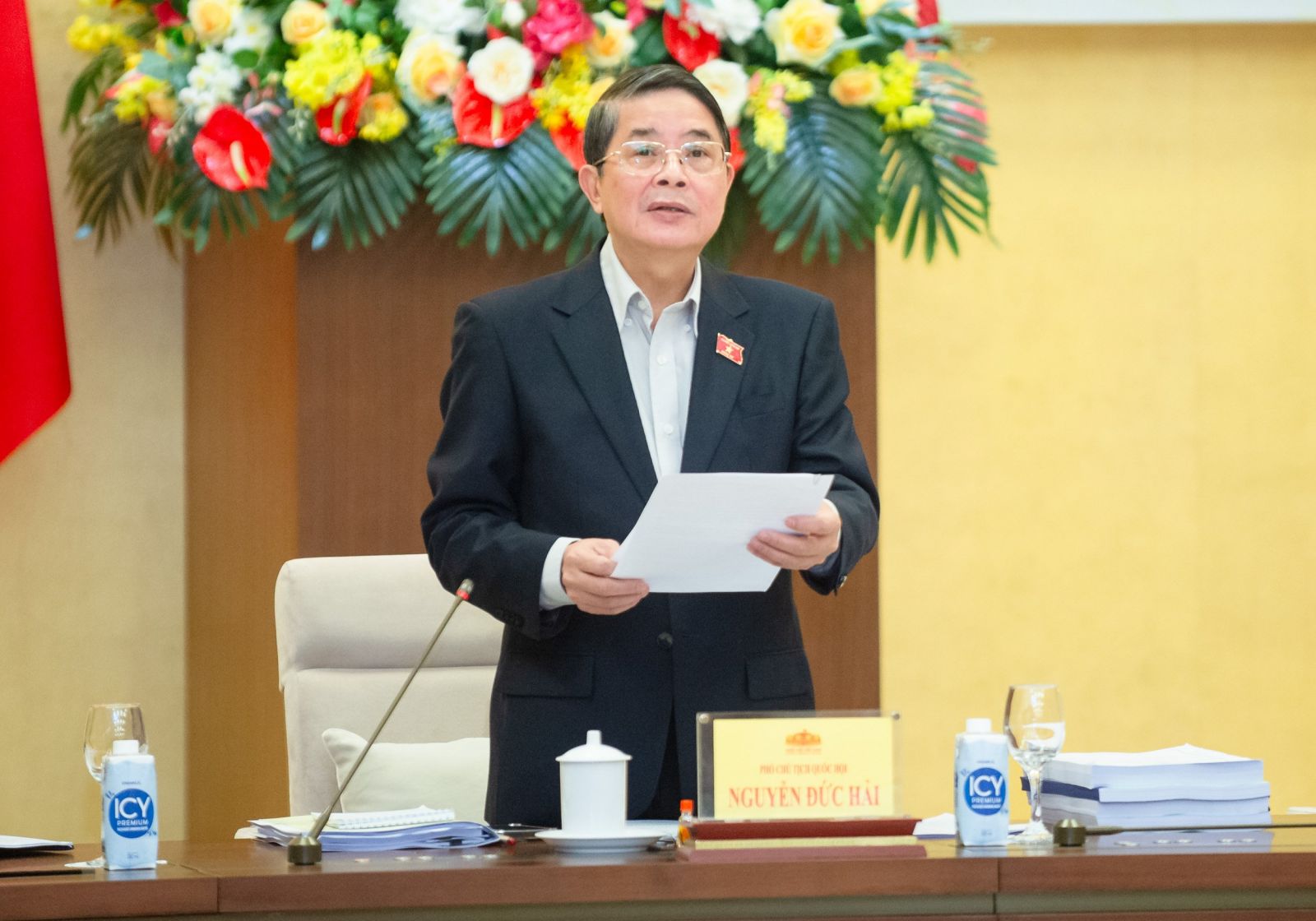 Phó Chủ tịch Quốc hội Nguyễn Đức Hải chủ trì cuộc làm việc Đoàn giám sát của Quốc hội với Chính phủ về việc thực hiện Nghị quyết 43